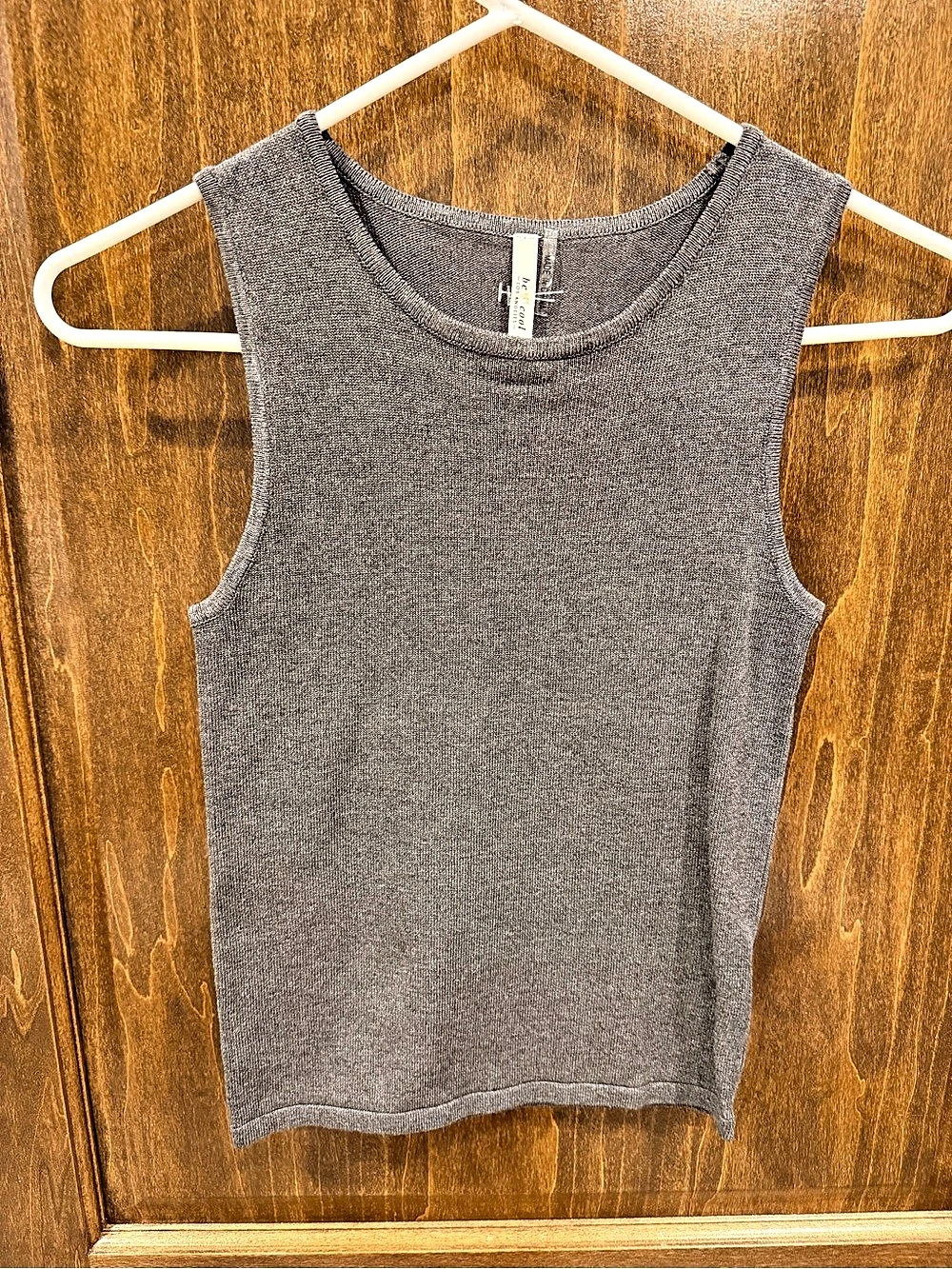 be cool Gray Knit Tank Top Size S/M Like New